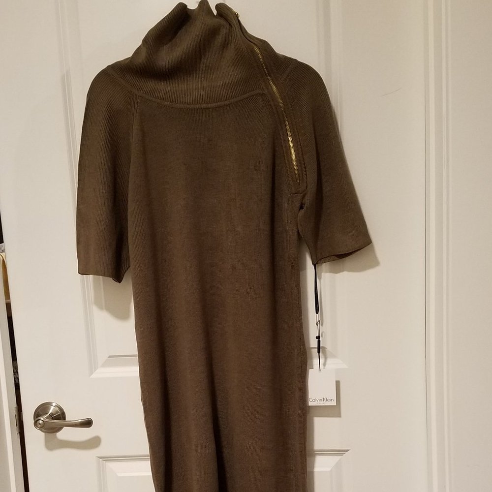 Calvin Klein - Asymmetric Neck Sweater Dress